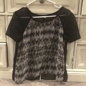 Sheer patterned shirt